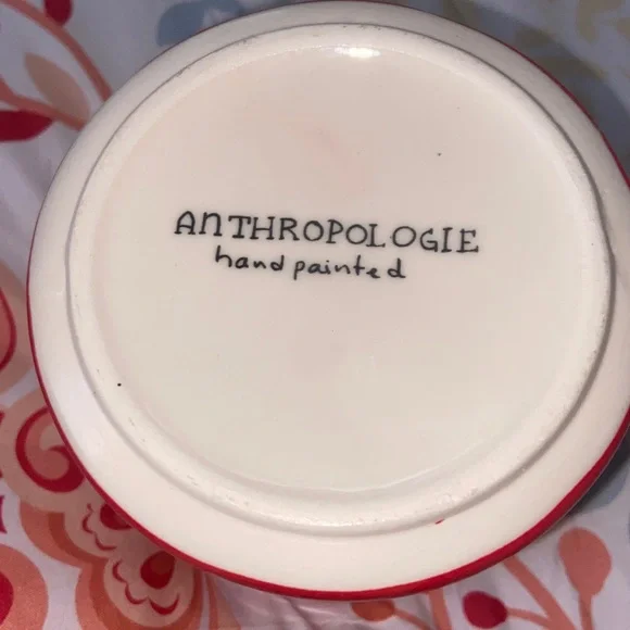 INITIAL J RED MUG Anthropologie EUC (PLEASE READ) - Picture 3 of 4